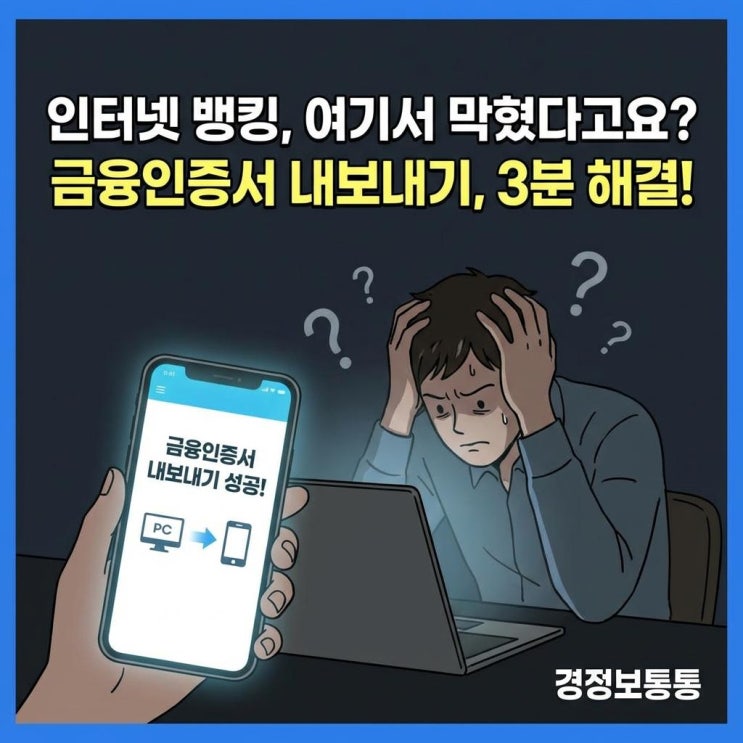 금융인증서내보내기 PC 스마트폰 이동 방법 3분 만에 완벽 해결!