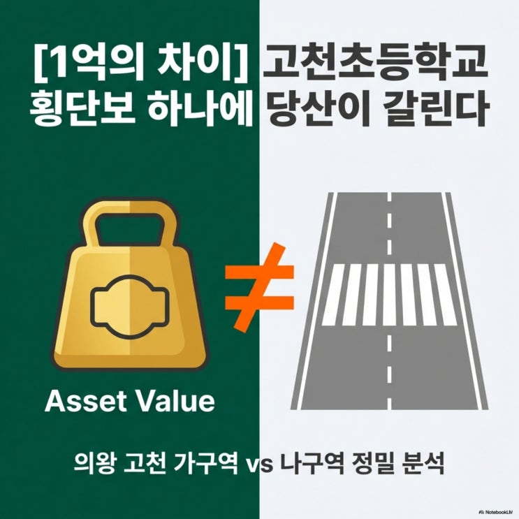  고천 가구역과 나구역 통학로 안전 마진이 만드는 밸류에이션 격차 보고서