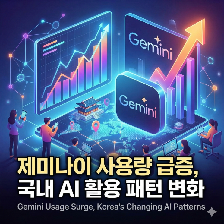 제미나이 사용량 급증, 국내 AI 활용 패턴 변화