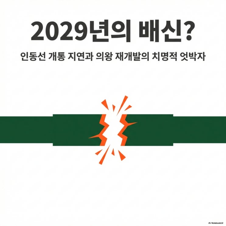  2029년의 배신? 인동선 개통 지연과 의왕 재개발의 치명적 엇박자