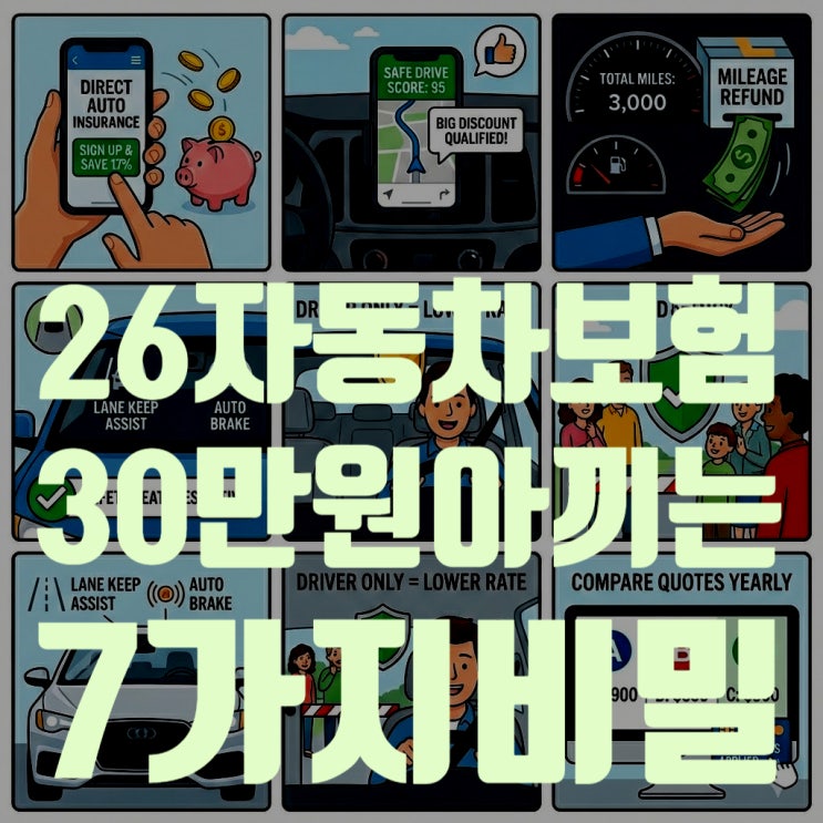  2026 자동차 보험료 계산기 돌리기 전 필독! 30만 원 아끼는 7가지 비밀