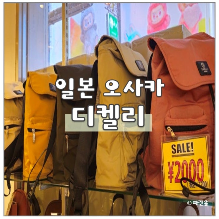  오사카 도톤보리 가성비 캐리어 가방 디켈리 쇼핑