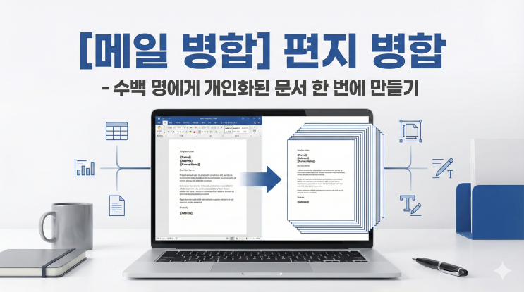  [Word 메일 병합] 편지 병합 - 수백 명에게 개인화된 문서 한 번에 만들기
