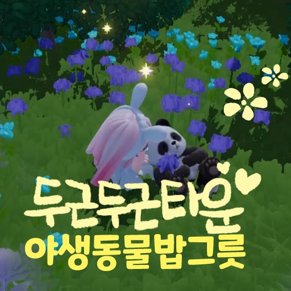 두근두근 타운 야생 동물 먹이통 밥그릇 위치