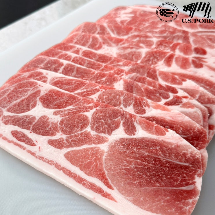  바라던 목살 많은 돼지고기 대용량 목전지 구이 제육 2kg 왕목살 미국산 리뷰