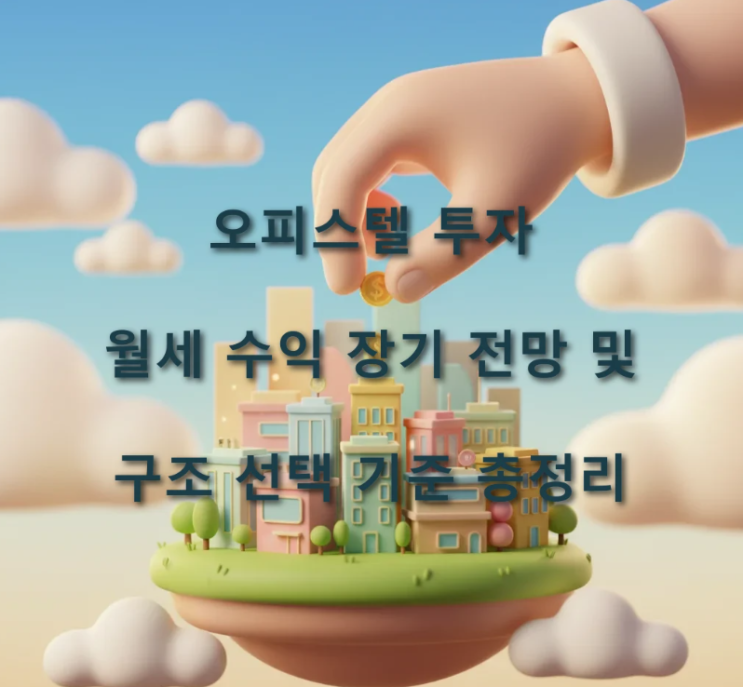  오피스텔 투자 월세 수익 장기 전망 및 구조 선택 기준 총정리