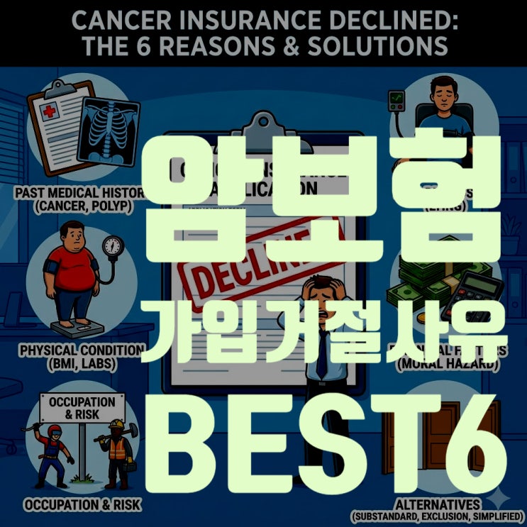  암보험 가입 거절 사유 BEST 6 및 심사 승인받는 현실적 방법 (고혈압/당뇨/용종)