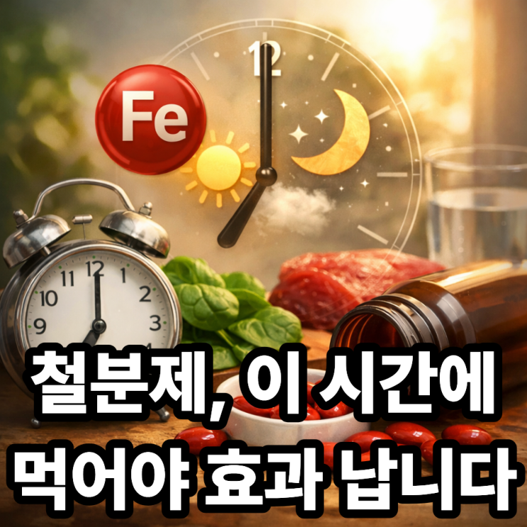  철분 영양제 복용 시간 언제가 좋을까｜흡수율 높이는 타이밍 가이드 