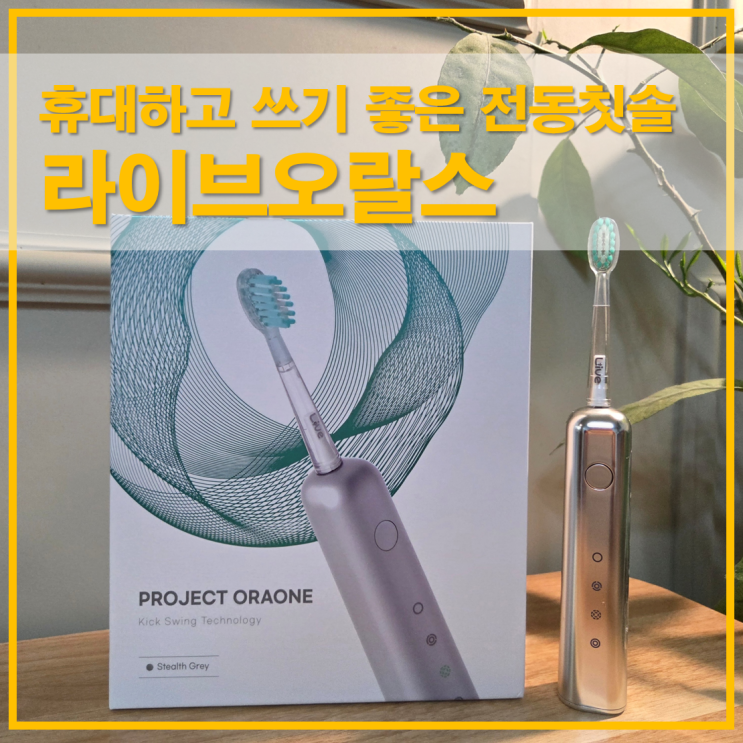  라이브오랄스 킥스윙 음파전동칫솔 휴대용 사용법 후기