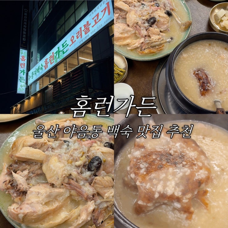  울산 야음동 누룽지 백숙 맛집 홈런가든 선암호수공원 맛집 추천