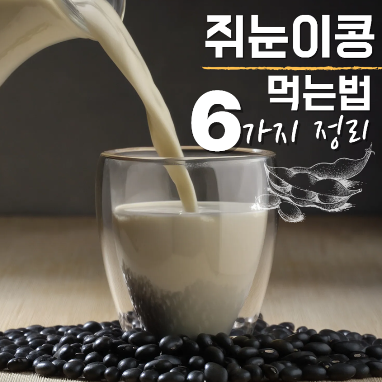  쥐눈이콩 먹는법 6가지 두유 차 가루