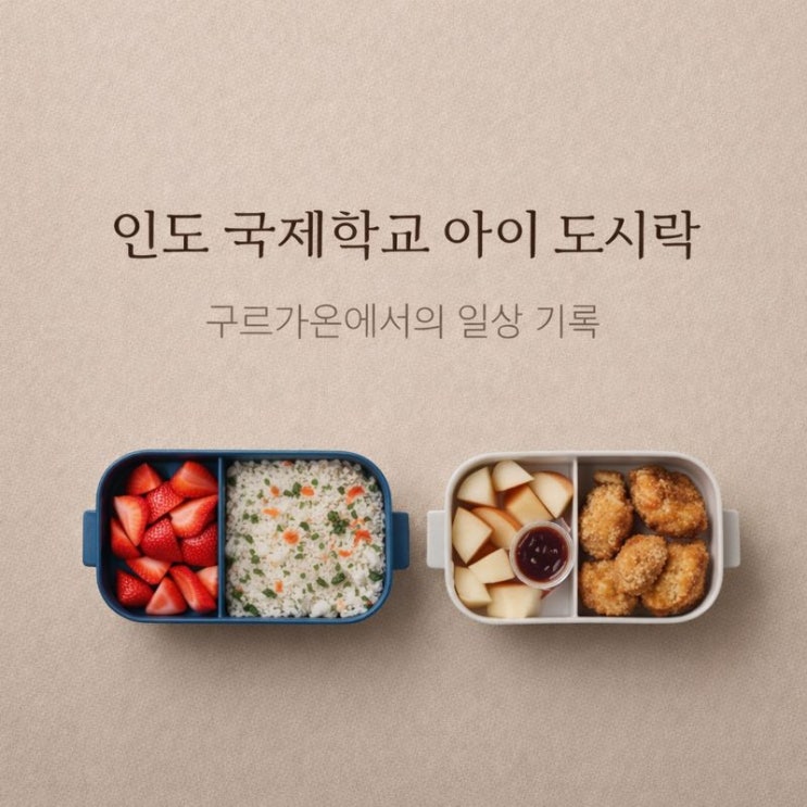  인도 생활, 구르가온 국제 학교 아이 도시락 메뉴 모음