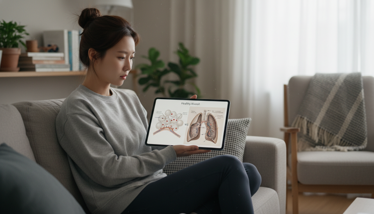  폐섬유증, 산소포화도 88% 경고등과 3년 내 생존율 바꾸는 관리 전략...
