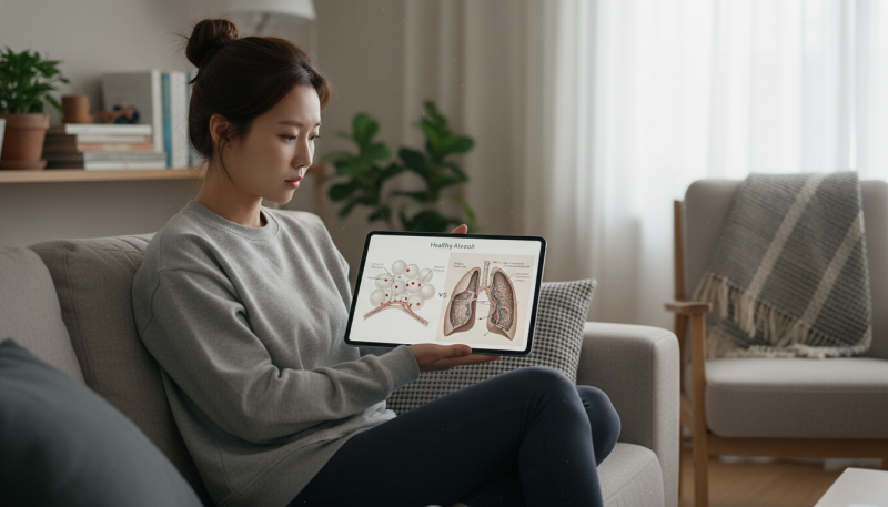 폐섬유증, 산소포화도 88% 경고등과 3년 내 생존율 바꾸는 관리 전략...