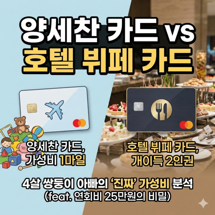  [삼성카드 앤마일리지] 양세찬 카드? 4살 쌍둥이 아빠가 뜯어본 '진짜' 가성비 (feat. 더원 카드)