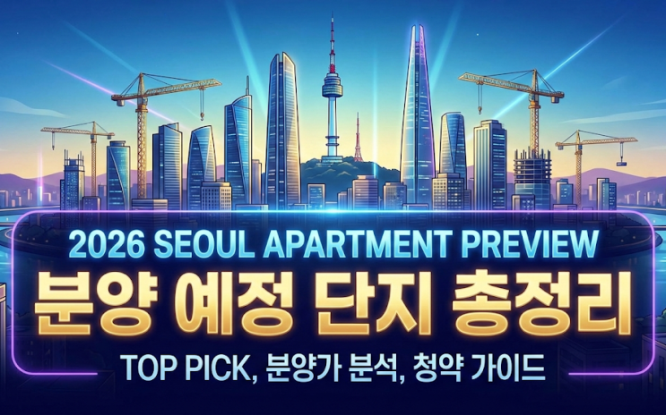  2026년 서울아파트 청약 분양 예정 단지 일정(분양가, 세대수, 전략 등)