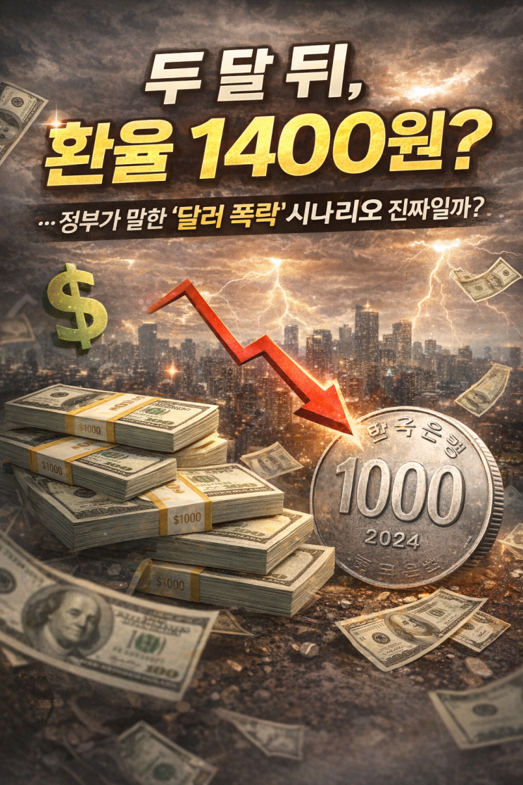 “두 달 뒤, 환율 1400원?”…정부가 말한 ‘달러 폭락’ 시나리오 진짜일까?