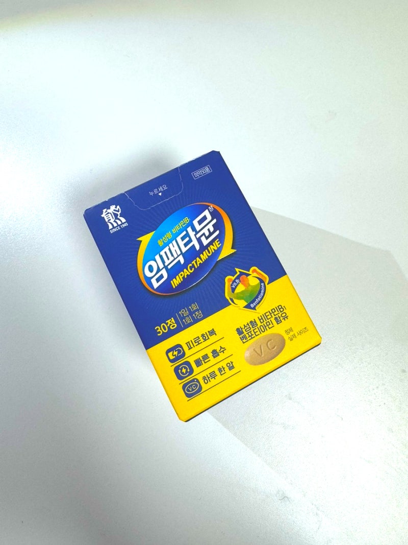 하루 한 알, 피로회복 대웅제약 임팩타뮨 내돈내산