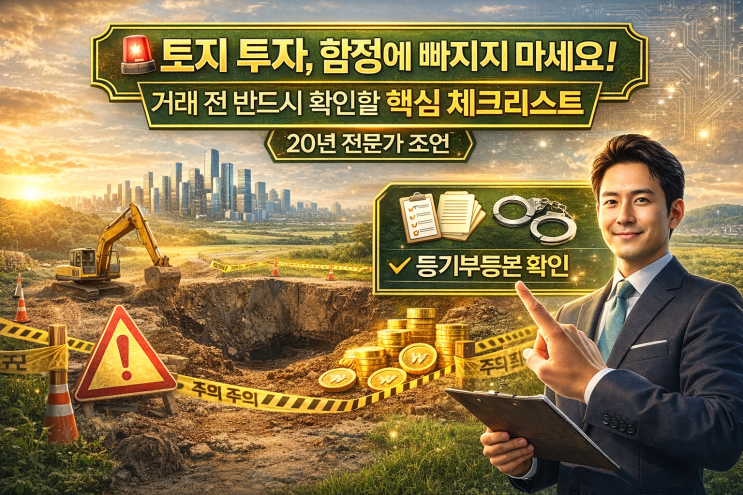   토지 투자, 함정에 빠지지 마세요거래 전 반드시 확인해야 할 핵심 체크리스트 (20년 전문가 조언)