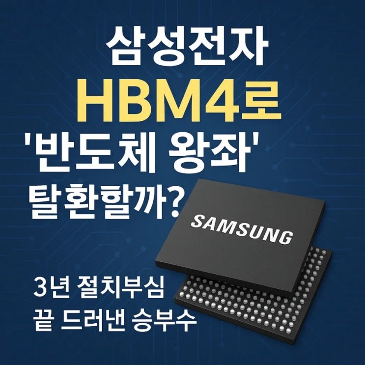 삼성전자, HBM4로 '반도체 왕좌' 탈환할까? 3년 절치부심 끝 드러낸 승부수
