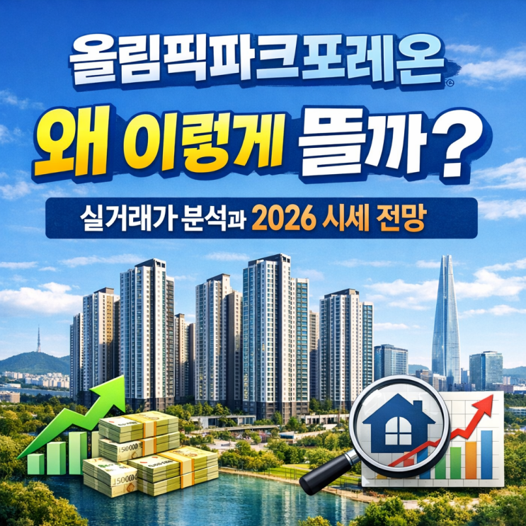 올림픽파크포레온 왜 이렇게 뜰까? 실거래가 분석과 2026 시세전망