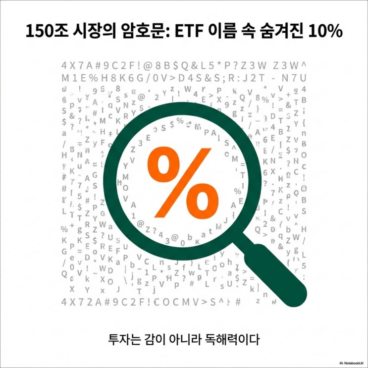  150조 시장의 암호문, ETF 이름 속에 숨겨진 10%의 알파를 찾아라