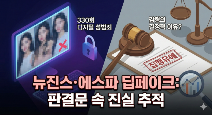 뉴진스 <b>에스파 딥페이크</b> 범죄 90퍼센트가 놓치는 감형의... 