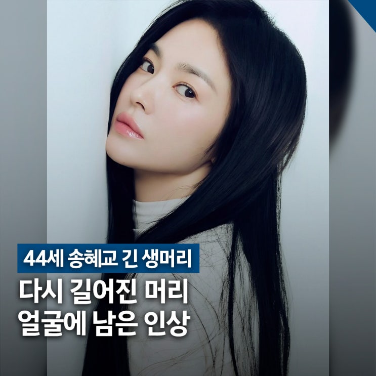  44세 송혜교 긴 생머리 헤어 변신, 단발 이후 이미지 흐름