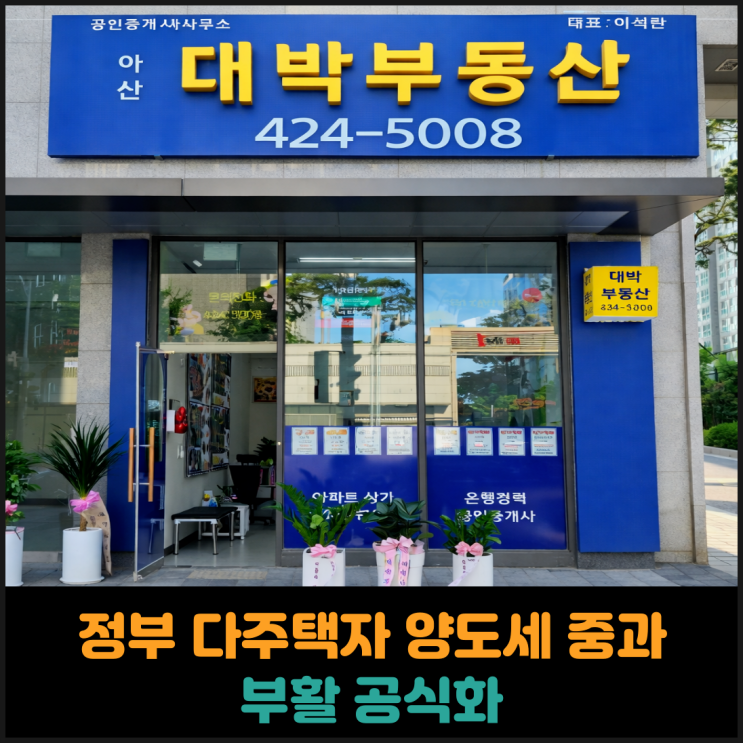  정부 다주택자 양도세 중과 부활 공식화