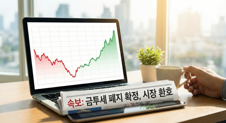  2026년 금투세 폐지 확정! 주식 세금, 낼 필요 없다?