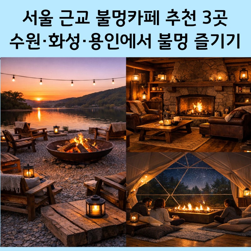 서울 근교 불멍카페 추천 3곳｜수원·화성·용인에서 불멍 즐기기