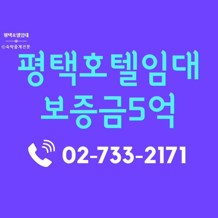  매출 상승여지 많은 경기도 평택 모텔 호텔 임대