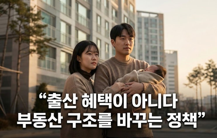  신생아 특례대출, 출산 혜택이 아니라 부동산 구조를 바꾸는 정책이다