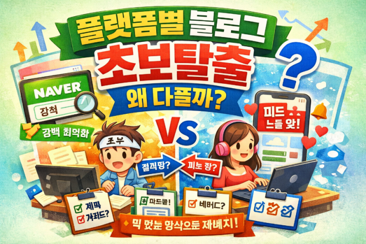  플랫폼별 블로그 초보탈출 방법, 왜 다를까? 통합 정리