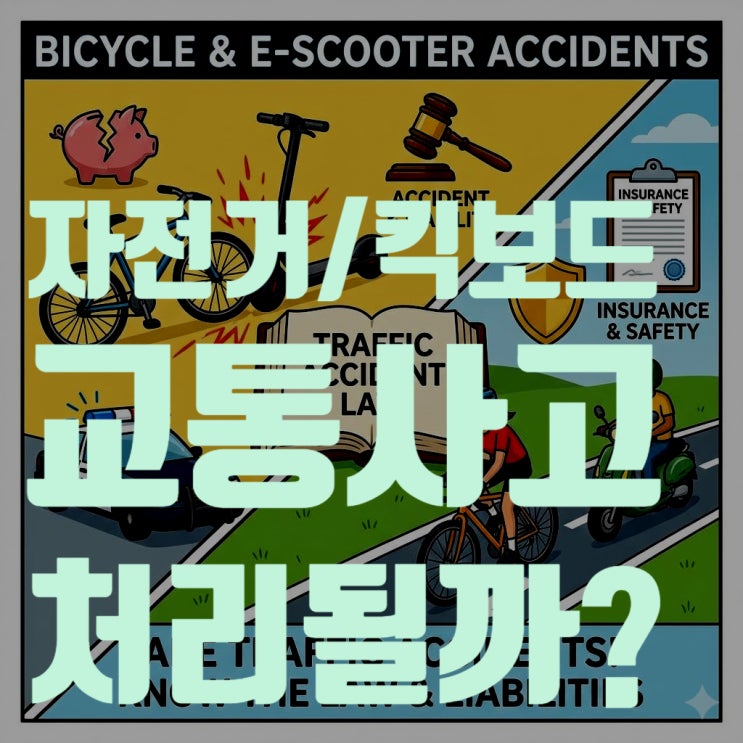  자전거·킥보드 사고 교통사고 처리될까? 2026년 법규 및 보험/합의 총정리