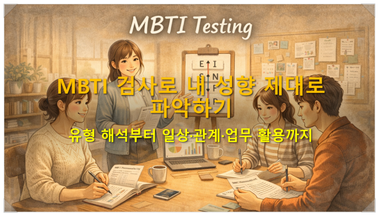  MBTI 검사로 내 성향 제대로 파악하기/유형 해석부터 일상·관계·업무 활용까지