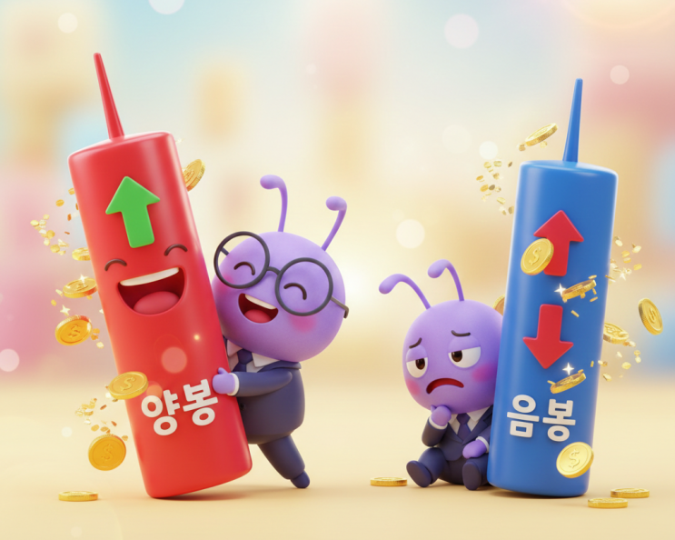  빨간 기둥과 긴 꼬리의 비밀!  캔들 차트로 주식 고수들 마음 읽는 법 (주린이 탈출)