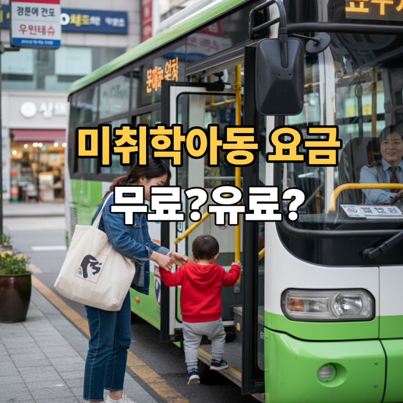 미취학아동 초등학생 지하철 버스요금 무료 승차방법&주의사항