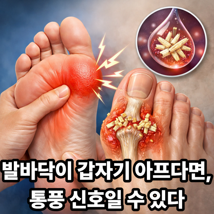  발바닥 통증과 통풍의 연관성｜갑자기 아프다면 의심해야 할 신호