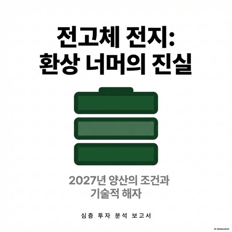  전고체 2027년 양산? 'Ag-C' 기술 없으면 전부 사기다