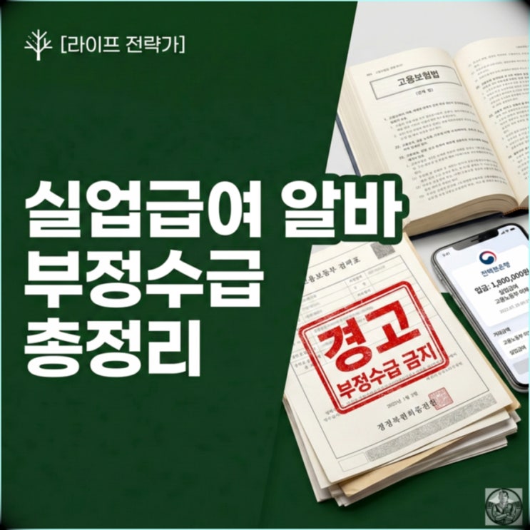  실업급여 받으며 알바? 부정수급 과태료 폭탄 피하는 법 (고용보험법 팩트체크)