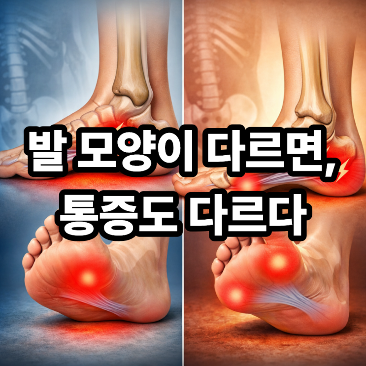 평발·요족이 발바닥 통증을 유발하는 이유｜아치 구조가 통증을 만든다