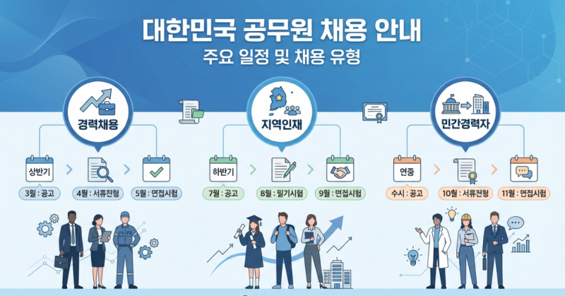2026년 국가공무원 경력직 채용 일정 총정리 | 1,883명 대규모 선발, 지금 바로 확인하세요!
