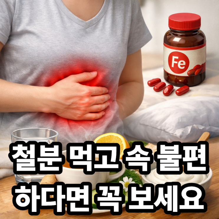  철분 영양제 먹고 속 불편할 때 해결법  위장 자극 줄이는 복용 팁
