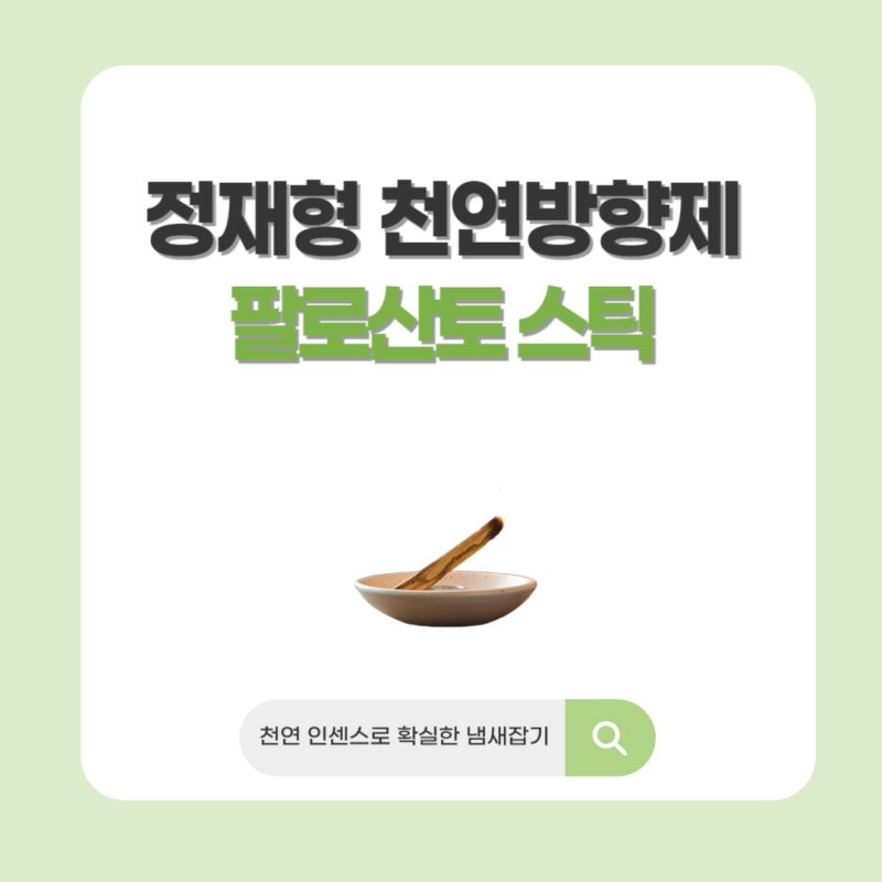 정재형 방향제로 알려진 팔로산토 스틱, 이게 뭐길래?