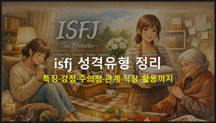  isfj 성격유형 정리 : 특징·강점·주의점·관계·직장 활용까지
