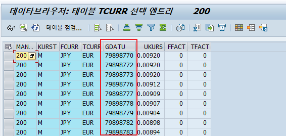  SAP FI - 환율 등록 및 조회