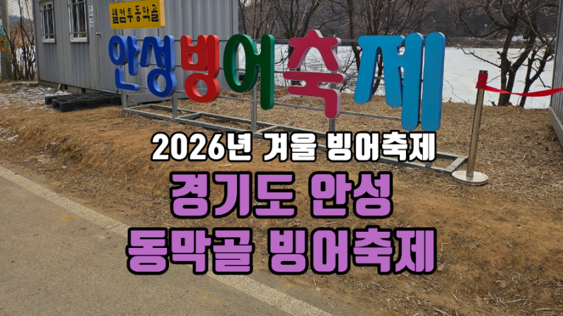 2026 겨울축제 안성 동막골 빙어축제 얼음썰매 광혜원저수지 방문