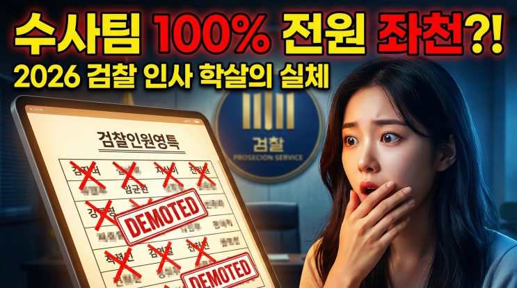  역대급 검찰 물갈이: 대장동부터 돈봉투까지 수사팀 전멸