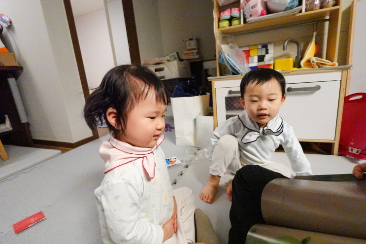  30대 아빠의 미니두두 스카프빕 오픈런 성공기(ft. 쌍둥이 등원룩 전쟁 종결)